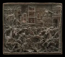 Combat at a City Gate. Creator: Andrea Briosco