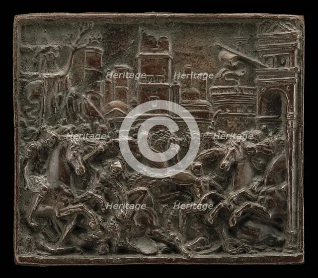 Combat at a City Gate. Creator: Andrea Briosco.