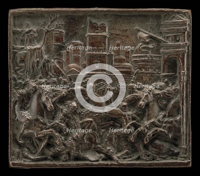 Combat at a City Gate. Creator: Andrea Briosco.