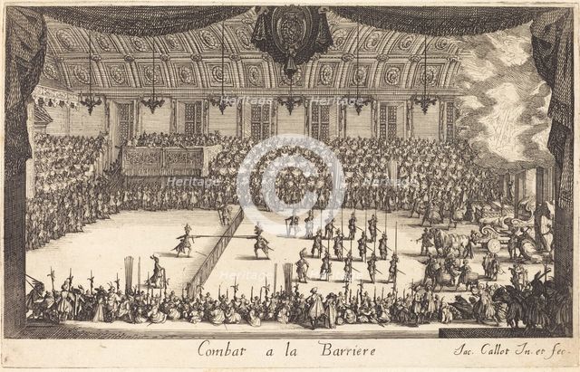 Combat at the Barrier, 1627. Creator: Jacques Callot.