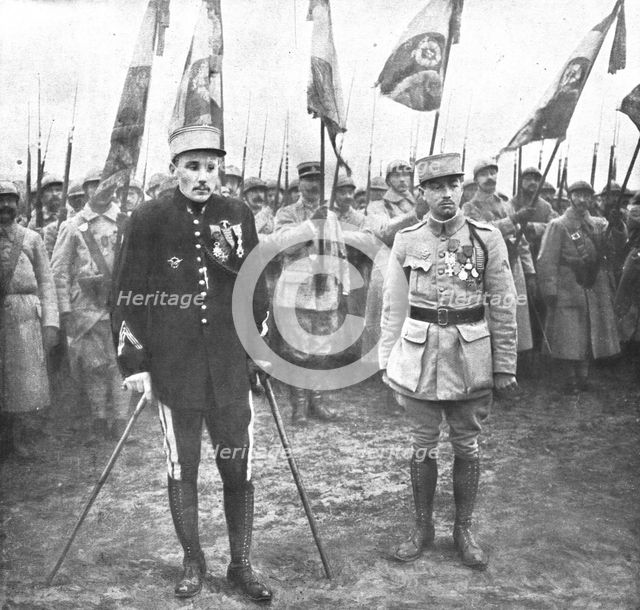 ''Combat Aerien; "Au Nom De Guynemer….."; Le capitaine Heurteaux, convalescent..., 1917. Creator: Unknown.