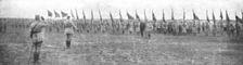 'Combat Aerien; "Au Nom De Guynemer….."; sur le terrain d'ou Guynemer s'envola..., 1917. Creator: Unknown
