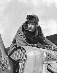 'Combat Aerien; Guynemer; le visage "effrayant" de Guynemer au moment de l'action 1917. Creator: Unknown
