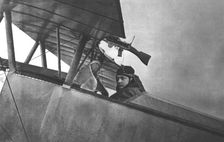 'Combat Aerien; Guynemer; Le jeune heros sur son Nieuport de Chasse 1917. Creator: Unknown