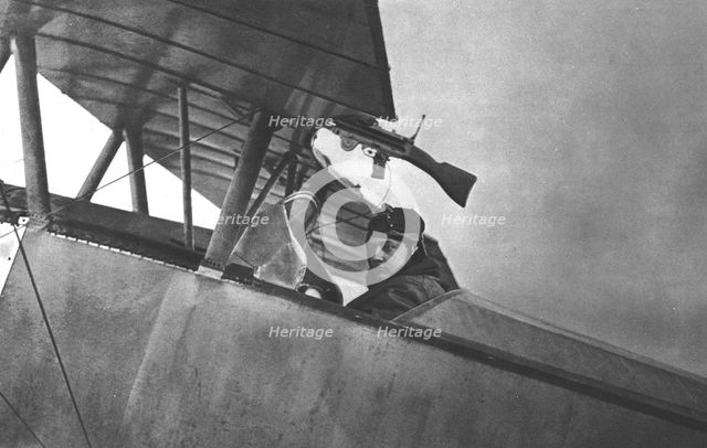 ''Combat Aerien; Guynemer; Le jeune heros sur son Nieuport de Chasse', 1917. Creator: Unknown.