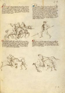 Combat against an Equestrian Opponent with Lance, about 1410. Creator: Unknown