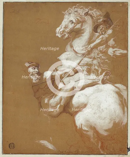 Combat Between Horseman and Footsoldier, n.d. Creator: Unknown.