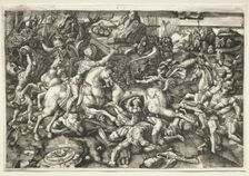 Combat between horsemen, 1523. Creator: Hieronymous Hopfer (German)