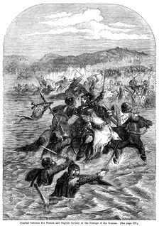Combat between the French and English cavalry at the passage of the Somme