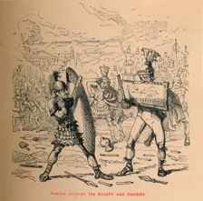 Combat between the Horatii and Curiatii 1852. Artist: John Leech