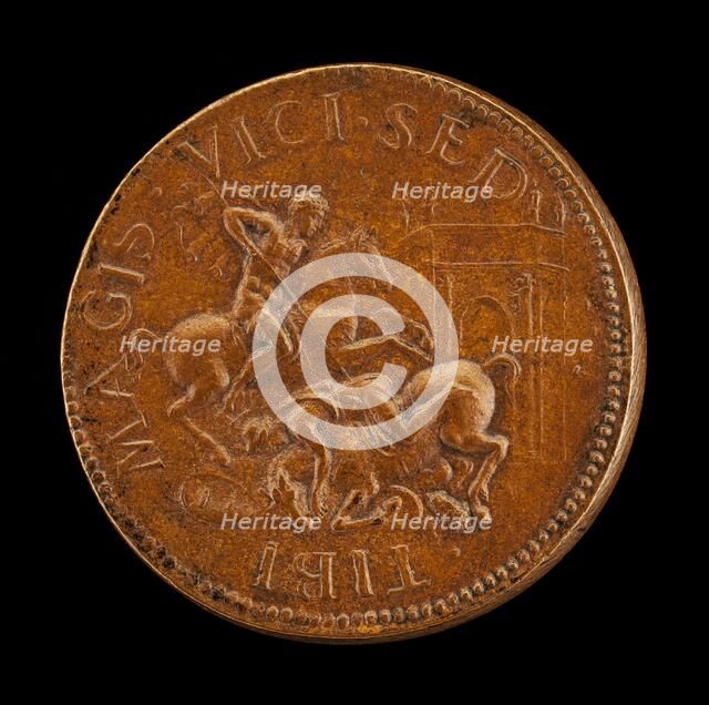 Combat between Two Horsemen [reverse]. Creator: Giovanni da Cavino.