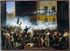 Combat de la rue de Rohan, le 29 juillet 1830, 1831. Creator: Hippolyte Lecomte