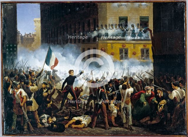 Combat de la rue de Rohan, le 29 juillet 1830, 1831. Creator: Hippolyte Lecomte.