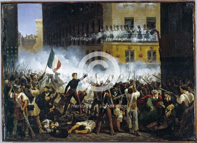 Combat de la rue de Rohan, le 29 juillet 1830, 1831. Creator: Hippolyte Lecomte.