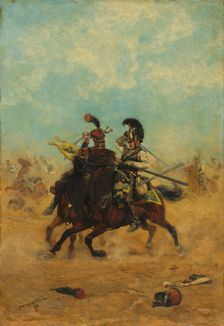 Combat for the Colors, 1874. Creator: Édouard Detaille (French, 1848-1912)