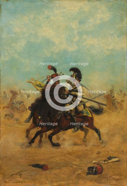 Combat for the Colors, 1874. Creator: Édouard Detaille (French, 1848-1912).