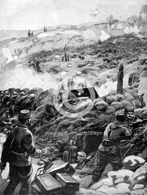 'Combat in the Dardanelles, Achi Baba', 1915. Artist: Unknown