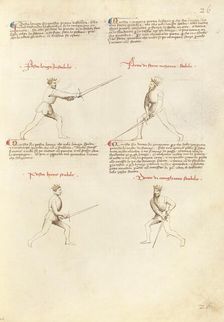 Combat with Sword; Fior di Battaglia, about 1410. Creator: Fiore Furlan dei Liberi da Premariacco
