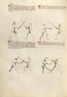 Combat with Sword; Fior di Battaglia, about 1410. Creator: Fiore Furlan dei Liberi da Premariacco