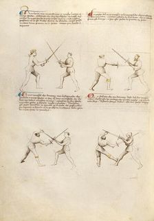 Combat with Sword; Fior di Battaglia, about 1410. Creator: Fiore Furlan dei Liberi da Premariacco