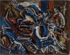 Combate 44, from "Los Teules" (La conquista de México), 1947. Creator: Jose Clemente Orozco