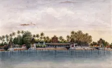 Combaconum: the holy tank at the Shiva temple in Combaconum, east end view, (between 1800 and 1899?) Creator: Unknown