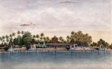 Combaconum: the holy tank at the Shiva temple in Combaconum, east end view, (between 1800 and 1899?) Creator: Unknown