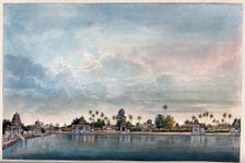 Combaconum: the holy tank at the Shiva temple in Combaconum, south west view, (between 1800 & 1899?) Creator: Unknown