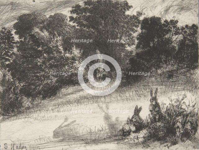 Combe Bottom, 1860., 1860. Creator: Francis Seymour Haden.