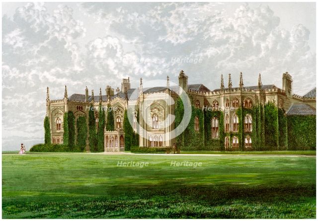 Combermere Abbey, Shropshire, home of Viscount Combermere, c1880. Artist: Unknown