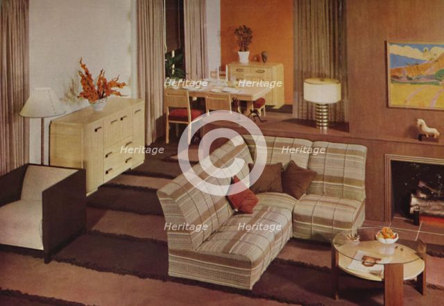 'Combination Dining-Living Room in New York', 1938. Artist: Unknown.