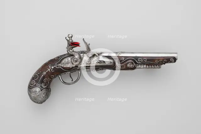 Combination Flintlock Pistol and Concealed Dagger, Italian, Bargi, ca. 1690. Creator: Matteo Cecchi.