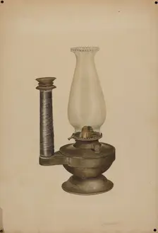 Combination Lamp/Candle Holder, c. 1940. Creator: Sydney Roberts