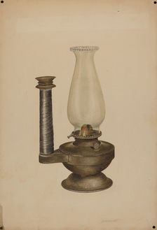 Combination Lamp/Candle Holder, c. 1940. Creator: Sydney Roberts