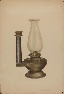 Combination Lamp/Candle Holder, c. 1940. Creator: Sydney Roberts