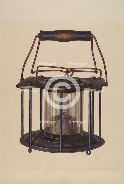Combination Lantern/Stove, c. 1939. Creator: Edward L Loper.