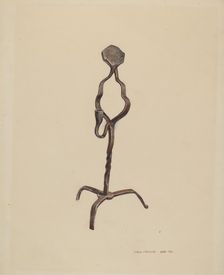 Combination Rush/Candle Holder, c. 1939. Creator: Leslie Macklem