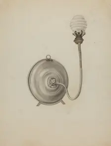 Combination Wall and Standing Lamp, c. 1938. Creator: Jacob Lipkin