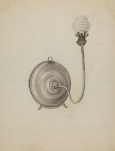 Combination Wall and Standing Lamp, c. 1938. Creator: Jacob Lipkin