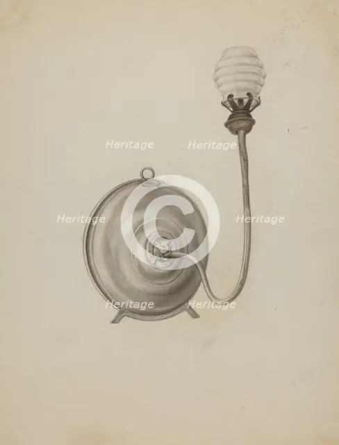 Combination Wall and Standing Lamp, c. 1938. Creator: Jacob Lipkin.