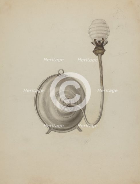 Combination Wall and Standing Lamp, c. 1938. Creator: Jacob Lipkin.