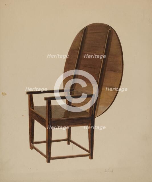 Combination Table and Chair (as chair), c. 1938. Creator: Joseph Sudek.