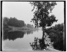 Combined locks, boat canal, Wis., between 1880 and 1899. Creator: Unknown