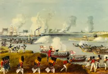 Combined Naval and Military Forces, Burma, 27th March, 1825 (1944). Creators: Thomas Stothard, Henry Pyall