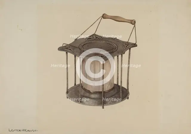 Combined Stove and Lantern, c. 1940. Creator: Lester Kausch.