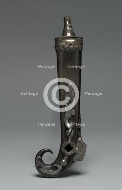 Combined Priming Flask and Wheel-Lock Spanner, c. 1600-1650. Creator: Unknown.