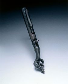 Combined Wheel-Lock Spanner and Powder Measure, c. 1625-1650. Creator: Unknown