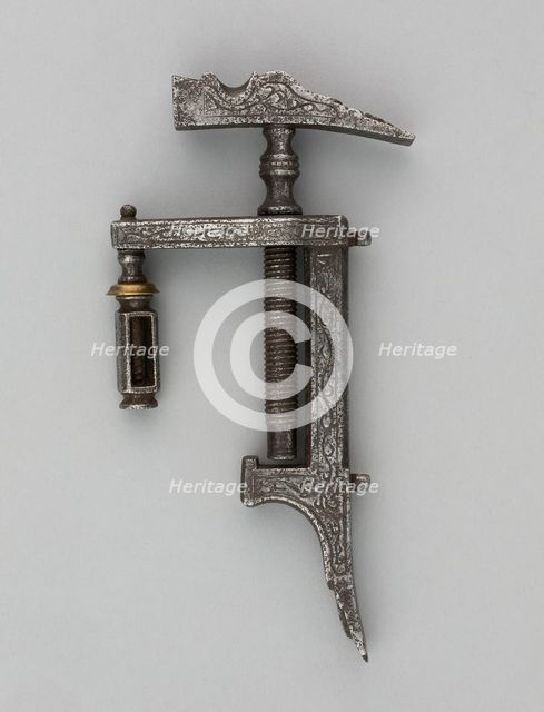 Combined Wheellock Spanner, Turnscrew, and Adjustable Powder Measure, Europe, 17th century. Creator: Unknown.