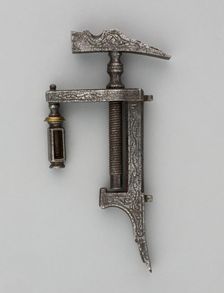 Combined Wheellock Spanner, Turnscrew, and Adjustable Powder Measure, Europe, 17th century. Creator: Unknown