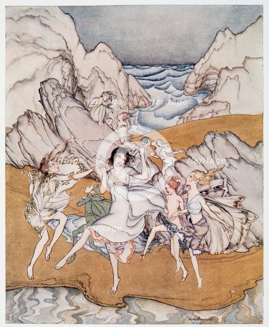 Come unto these yellow sands illustration from 'The Tempest', 1926.